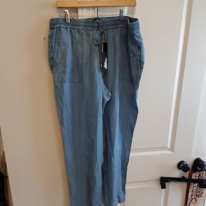 nwt women's xl blue tenor relaxed pant drawstring